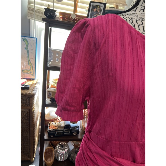 Pink Stretchy Off The Shoulder Large Summer Sexy Dress vacation Wear 163 - Picture 3 of 8